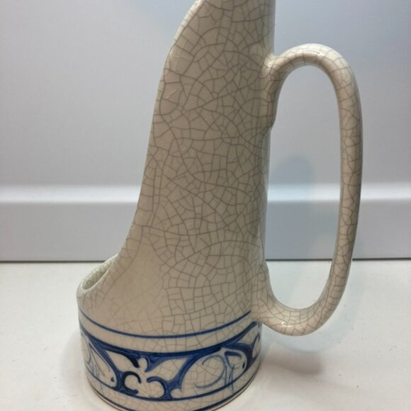 Vintage Dedham Pottery Potting Shed Rabbit Chamberstick Style Candle Holder - Picture 3 of 8